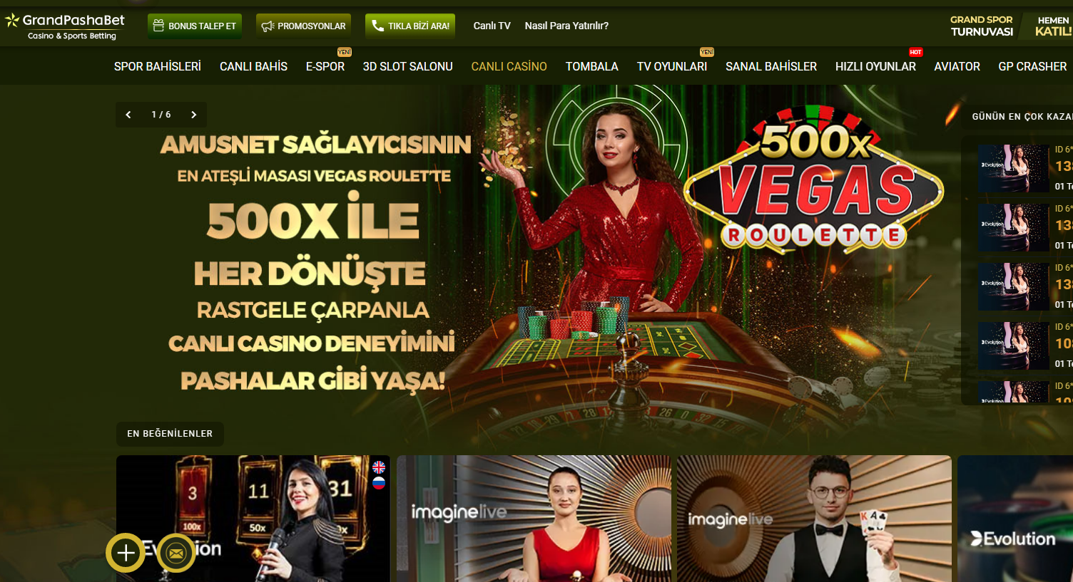 Grandpashabet Canlı Casino